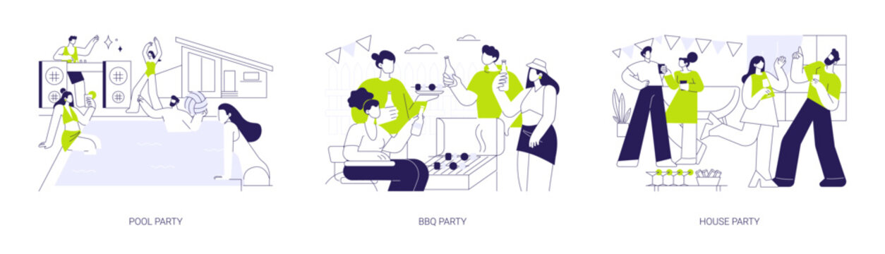 Off-campus hang out isolated cartoon vector illustrations se