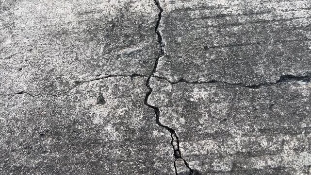 Close Up of Cracked Concrete Surface Texture