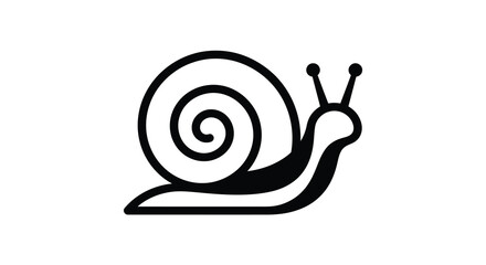 snail silhouette on a white background © MDHABiBUR