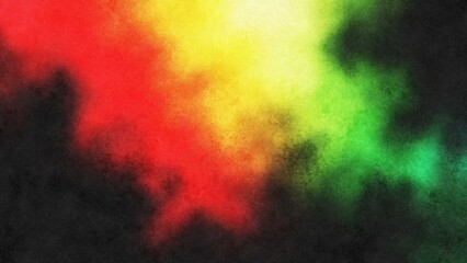 Vibrant Juneteenth celebration with red yellow green abstract background texture during freedom festivity © CreativeArtnest