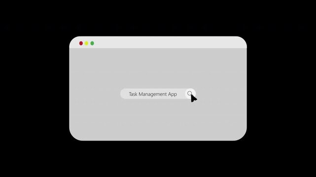 Task Management App Search Bar Typing Animation Modern Web UI Interface 4K