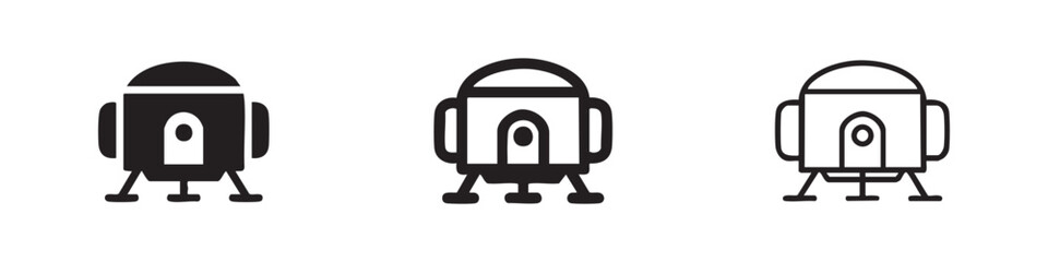 Lunar Lander Spacecraft Icons Set © liubomir118809