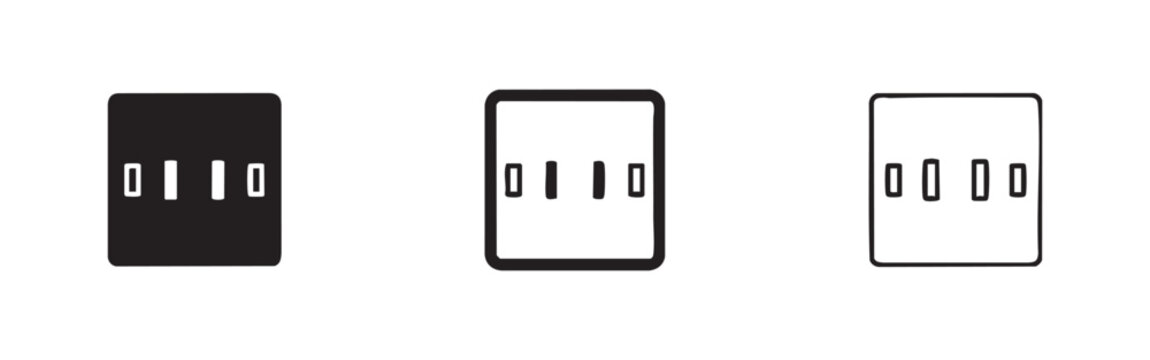 Vector Set of Battery Icons in Different Styles