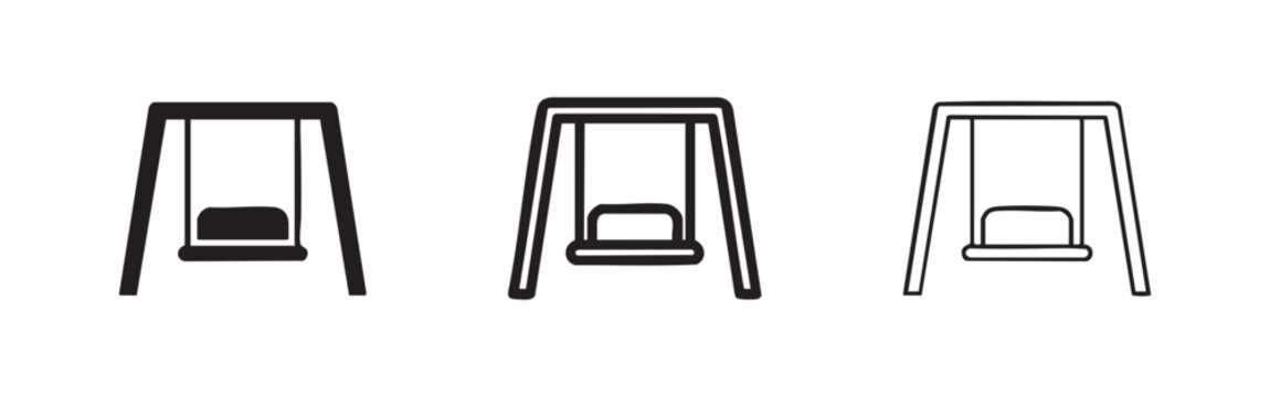Swing set icon set