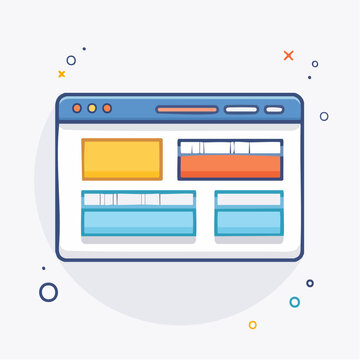 Website Layout Design Illustration