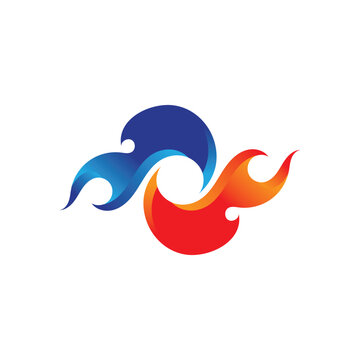 Fire logo vector illustration design