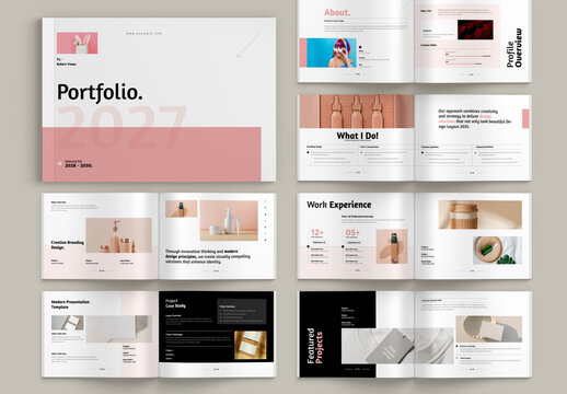 Modern Graphic Design Portfolio Landscape Template