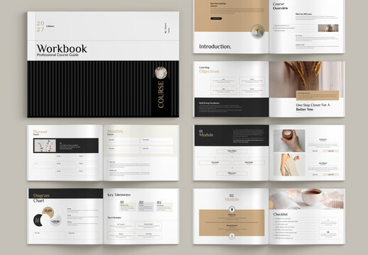 Course Work Book Landscape Template
