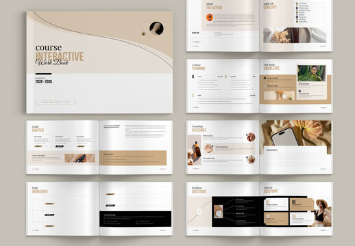 Interactive Course Workbook Landscape Template