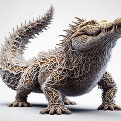 Fototapeta premium Monster crocodile alone in image