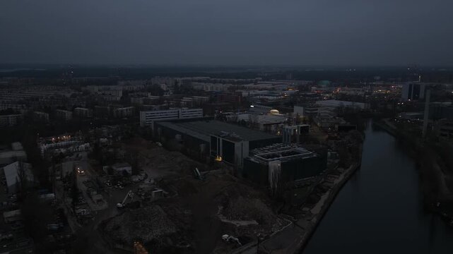 Data Centers Berlin 1 at Night.