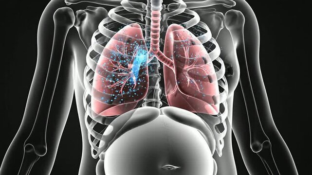 3D Visualization Of Maternal Lung Breathing Scan During Pregnancy With Airflow Effects For Medical And Educational Use
