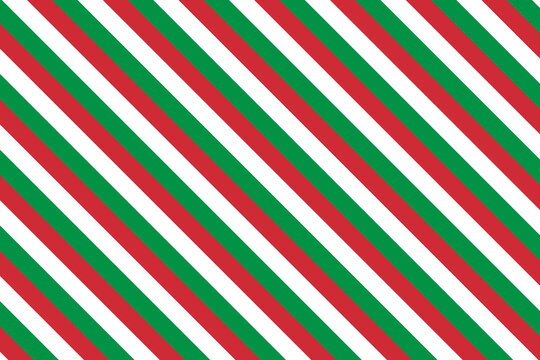 Italy Flag Colors Diagonal Stripe Pattern in Vector Style