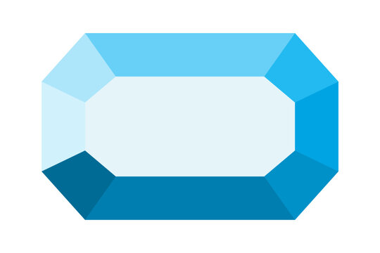 Diamond Gemstone Illustration in Low Poly Vector Style
