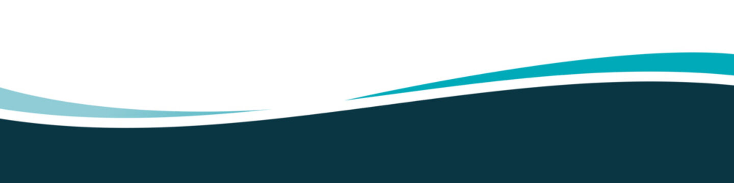 Teal Abstract Wave Footer Background in Minimal Vector Style