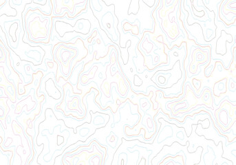 Fototapeta premium colorful topographic map design with multicolored lines on white background.