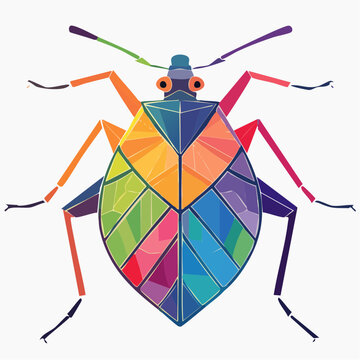 Colorful Geometric Bug Illustration