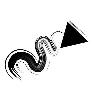 Brush stroke arrow