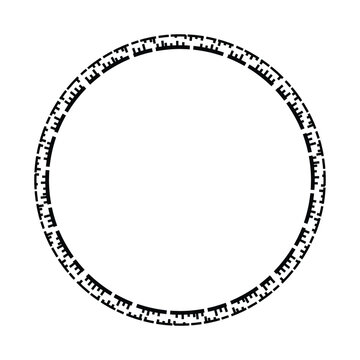 Circular barcode frame design element