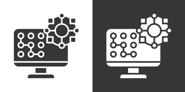 Pattern Detection Icon Set Vector Collection Isolated In Black And White