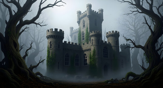 Dark Castle Tower Architecture Medieval.
