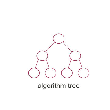 Binary Algorithm Tree Icon