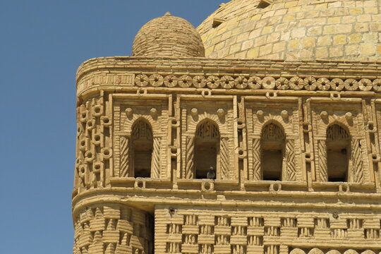 Samanid Mausoleum or Mausoleum of Ismail Samani (9th-10th century) Historic city of Bukhara. Uzbekistan. World Heritage.