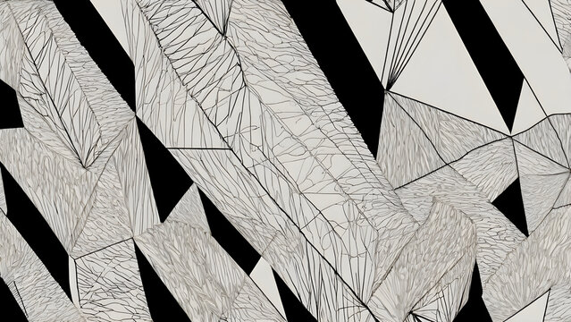 Minimal black and white abstract line seamless pattern modern artistic