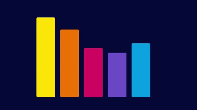 Vibrant Colorful Bar Chart Animation | Creative Infographic Business Graphic