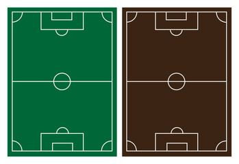 Soccer field with green and dark contrast designs © JN Studio