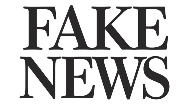  Fake news typography illustration with media misinformation concept
