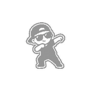 Minimalist dabbing boy vector illustration, cool kid character wearing sunglasses and cap, grey silhouette of child performing dab dance move