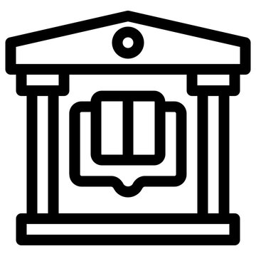 Library Building University Architecture Icon