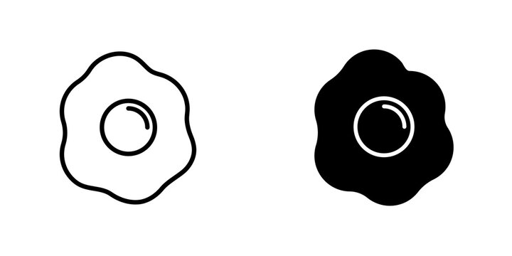 Omelet icon on white background, editable stroke svg 10