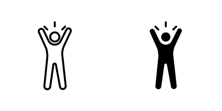 Self confidence icon on white background, editable stroke svg 10
