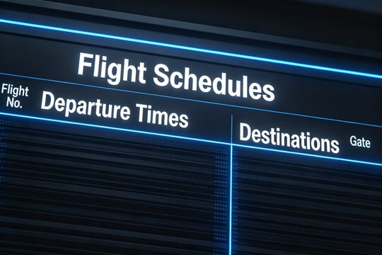 Airport flight schedule display
