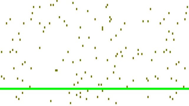 Abstract Digital Noise and Glitch Effect with Horizontal Green Lines on White Background.