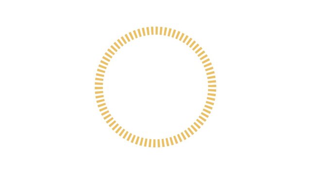 Animated illustration of a ring made of colored segments rotating on a white background.