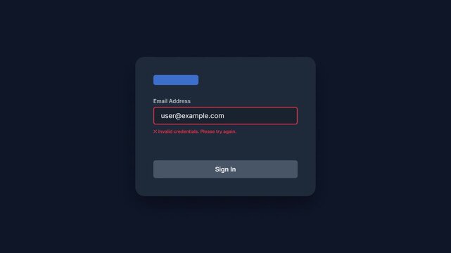 User interface sign in process with email address and button.