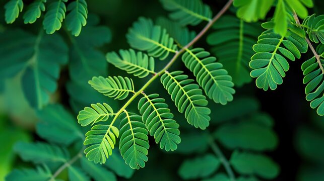 pudica. Mimosa pudica leaves curling after touch, natural reaction close-up. gardening catalogs, home-decor guides, designed for gardening and botanical catalogs, promotes healthy living.