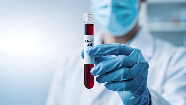 Scientist Holding Ebola Virus Sample Tube
