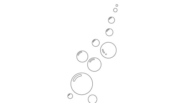 Bubbles floating in the air.
