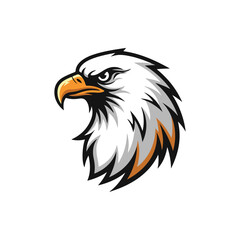 Obraz premium Bald Eagle Head Sports Mascot Vector Logo Design