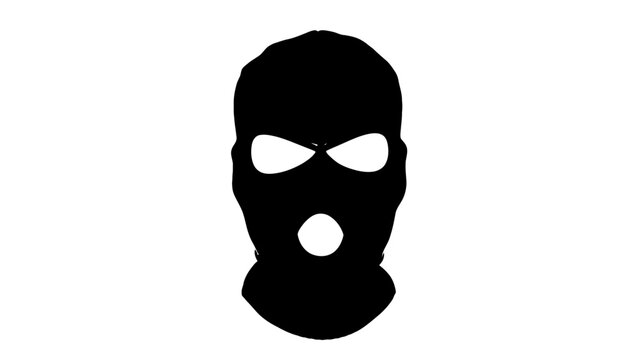 Black ski balaclava face mask.