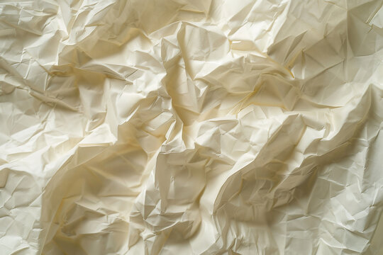 White crumpled paper fabric texture background abstract folds