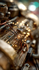 Fototapeta premium Engine Wiring Close-up