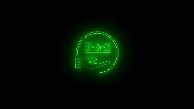 Neon Green Cloud Server Hosting Network Infrastructure Data Storage Concept cloud computing