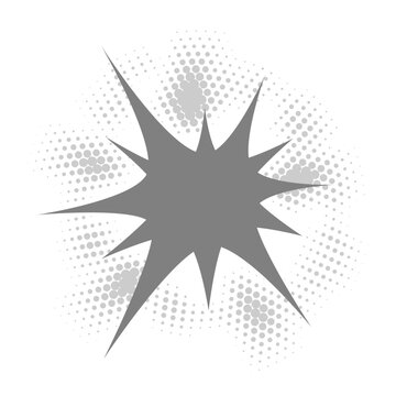Halftone circle dotted cartoon background. Comic speech bubble halftone circle dot texture.