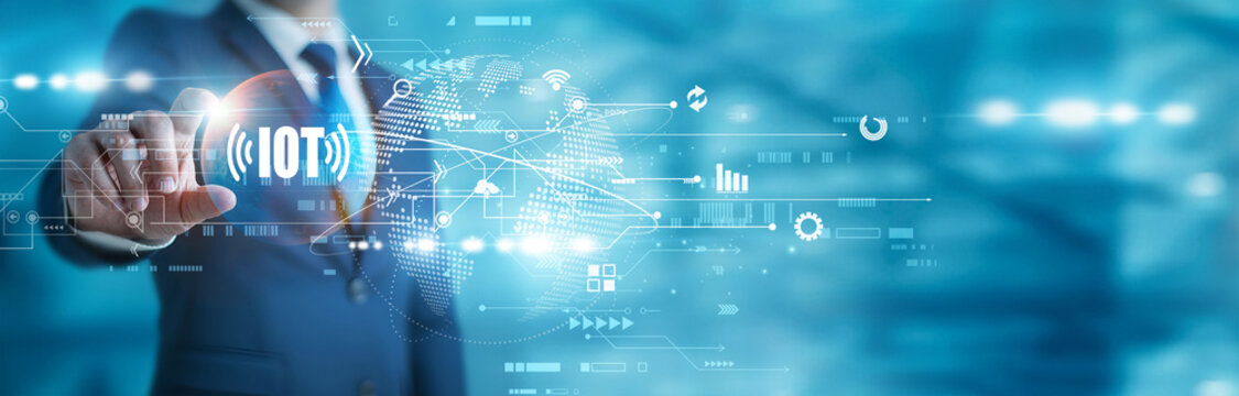 Systems engineer smart sensor touch in hand IOT connectivity. Smart network ecosystems link physical devices to digital platforms for real time monitoring and industrial efficiency.