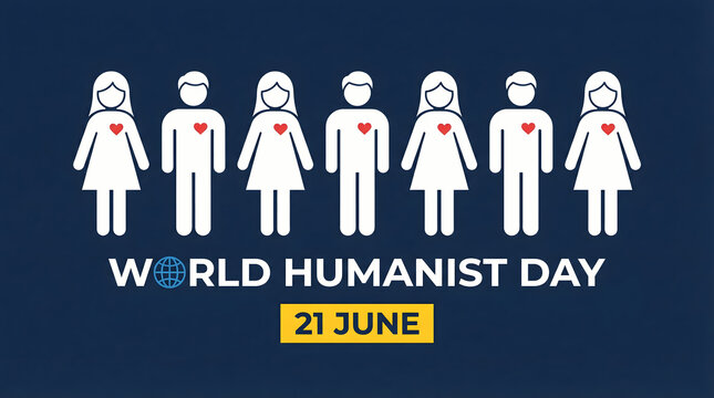 World Humanist Day awareness graphic with people icons